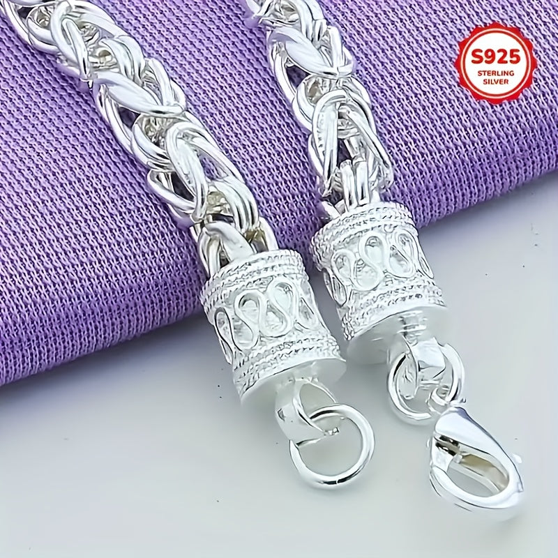 [Fashionable Gift] Bohemian Style 925 Sterling Silver Bracelet, Fashionable Gift Party Link Design, Elegant and Simple, Suitable for Daily Wear