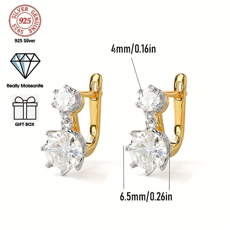 [Wedding, Birthday, Anniversary] S925 Sterling Silver With Screw Back Made For Wedding, Birthday, Anniversary, New Year Gift, Mother's Day Gift, Hip Hop