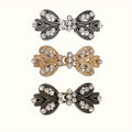 3pcs Elegant Sweater Clips With Water Drill, Vortex Clip, Cloak Clip, Vintage Cardigan Clip, Shawl Clip, Dress Clip, Shirt Clip, Sweater Clip - Suitable For Ladies' Jackets, Scarves, Etc.