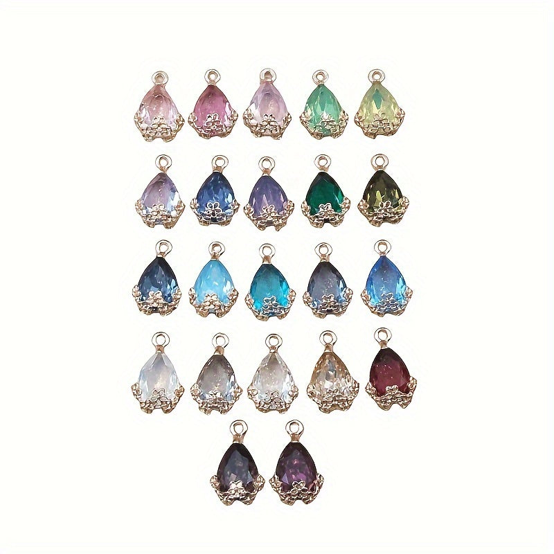 22pcs Plum Blossom Edge Water Drop Pendant Accessories Water Drop Pendant Accessories Women's Jewelry Accessories Set