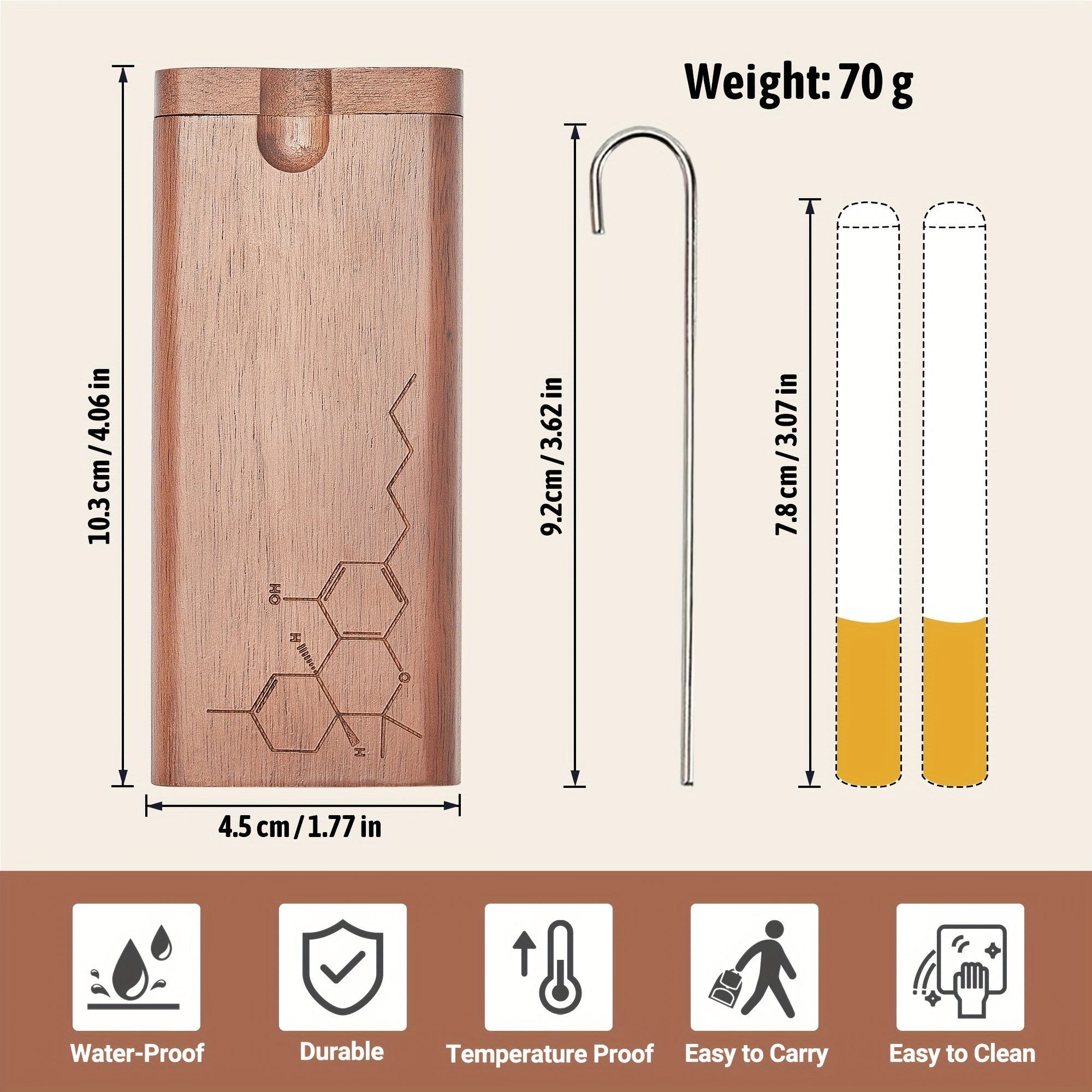 [Father's Day Gift] Wooden Cigarette Case, Storage Box For Men, Father's Day Gift