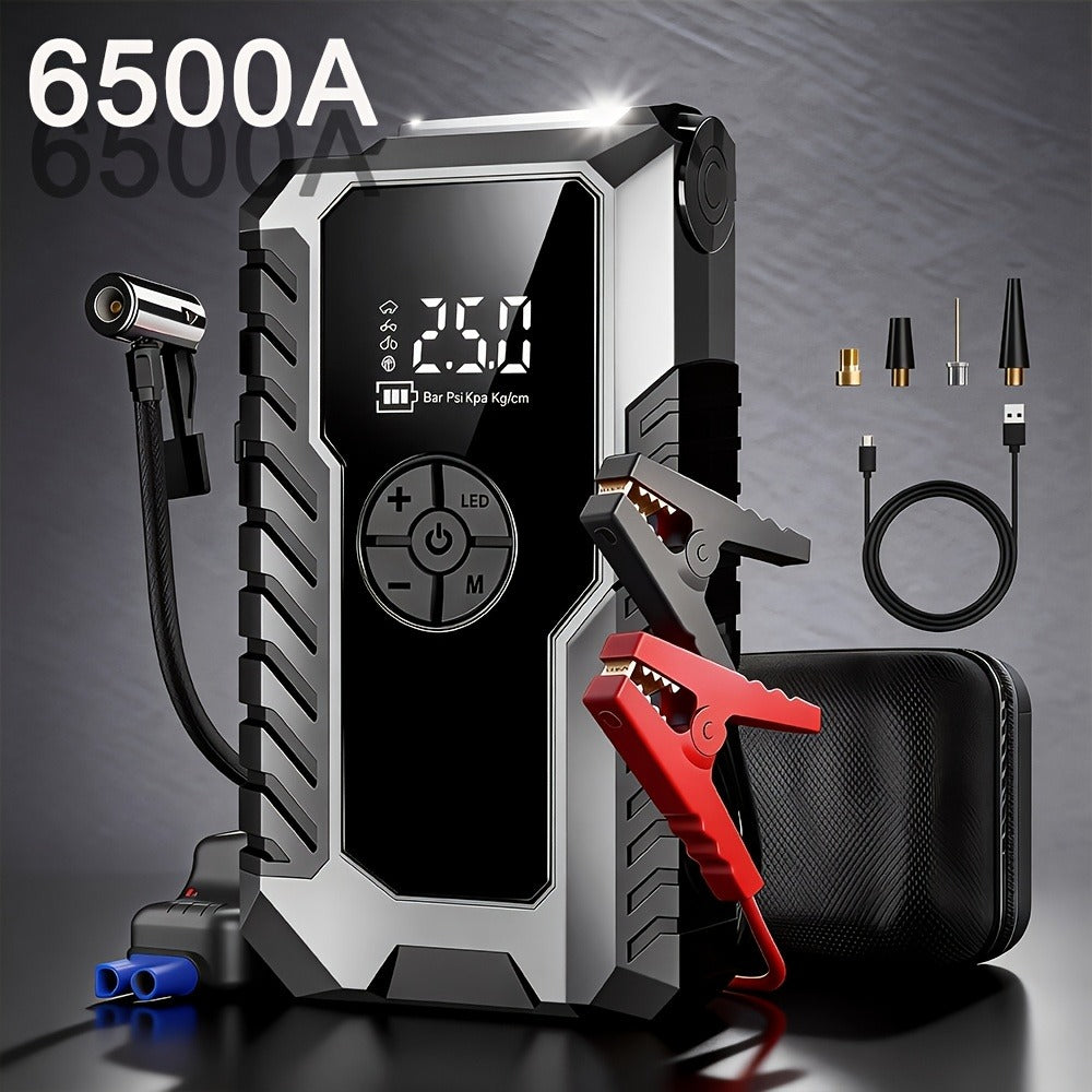 Portable Car Emergency Jump Starter, 12V Car Battery Charger, 160PSI Air Pump Emergency Starter and Single Starter, Multiple Styles, Automotive Accessory Tool, LED Light, Battery Charger, Winter Essential, Holiday Gift