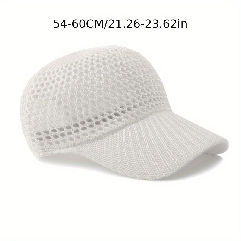 Mesh Baseball Cap for Spring and Summer - Breathable Duckbill Hat for Women & Men, Fashion Street Casual Outdoor Sun Protection Fishing Net Hat