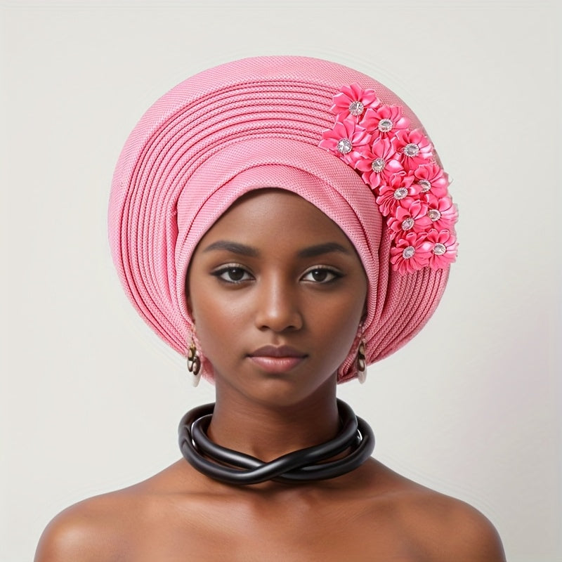 Handmade Elegant Aso Oke Headscarf for Women, Perfect for Weddings And Parties in Nigeria