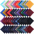 52pcs Mens Pocket Squares for Men Handkerchief Soft Pocket Square Handkerchief Suit Accessories for Men Wedding Business Banquet, 9.06 X 9.06 Inch Hankies, 52 Multi Styles
