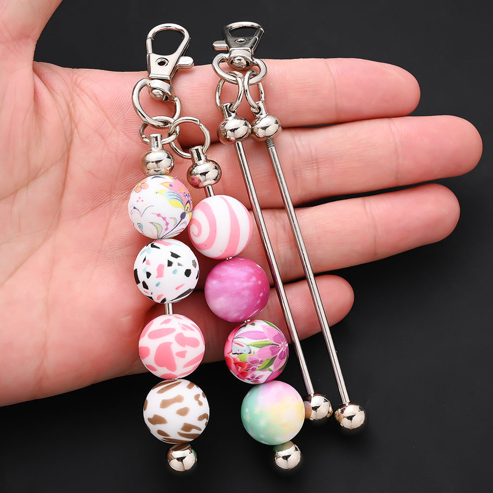 20pcs Creative Women Keychain Set | Double Blank Bar Beadable Key Rings Kit for Making, Bag Pendant | Ideal for Wedding, Party, Graduation, Travel, Holiday, Back to School Gift | Iron Material, Lobster Clasp, Anime Theme by NEOVIVI