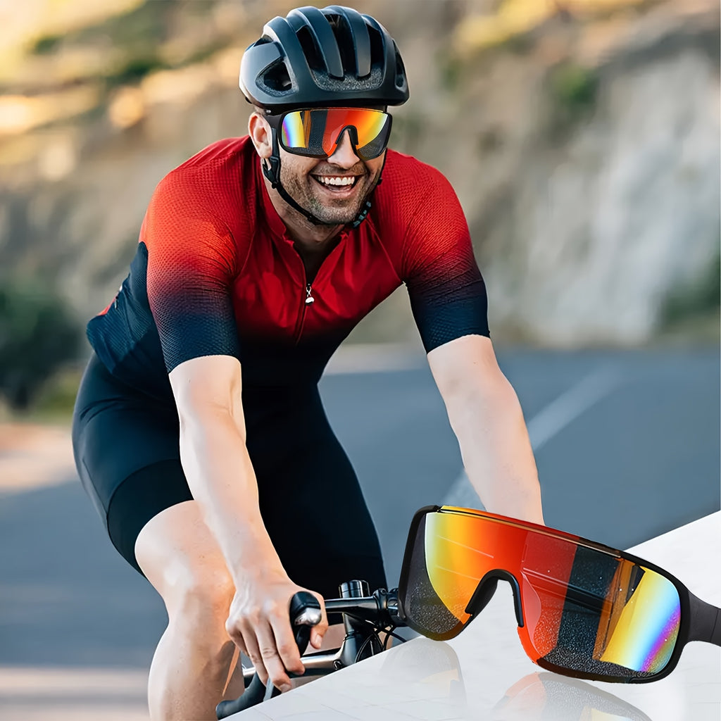 12/6 Pairs Of Men's And Women's Fashionable Sports Glasses - Lightweight PC Frame, UV Resistant, Durable, Anti Glare, High-definition Lenses - Suitable for Activities And Driving, Glasses Accessories