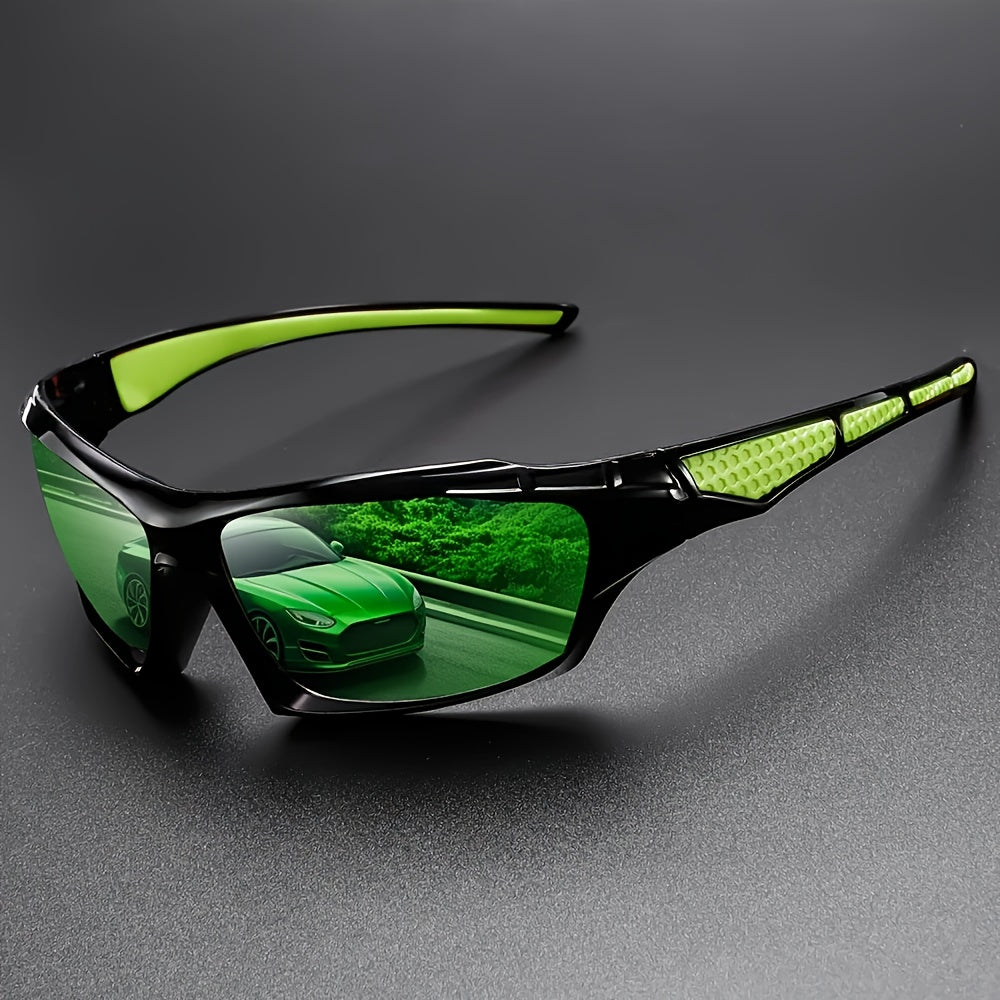 VIOLA MAG 5pcs Polarized, Men's Wrap Around Rectangular Protective Bicycle Driving Gl