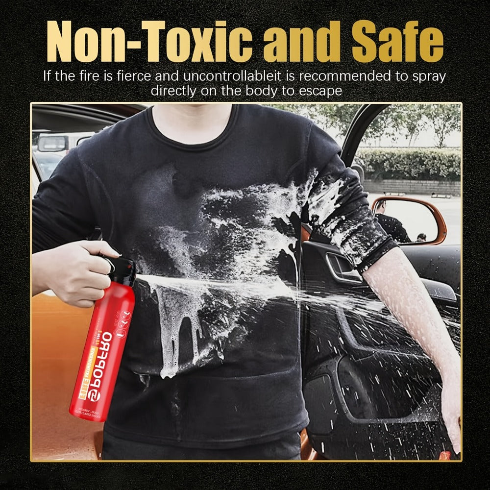 Portable Fire Extinguisher | Home, Garage, Kitchen,  Four-in-One  Fire Extinguisher | for Electrical, Textile And Oil Fires | Non-toxic, Easy to Clean | Wall-mounted