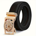 Multicolour Stylish Metal Buckle Belt for Men and Women - Fashionable Daily Decoration Jeans Belt with Automatic Buckle - Perfect Accessory for Business and Casual Accasions