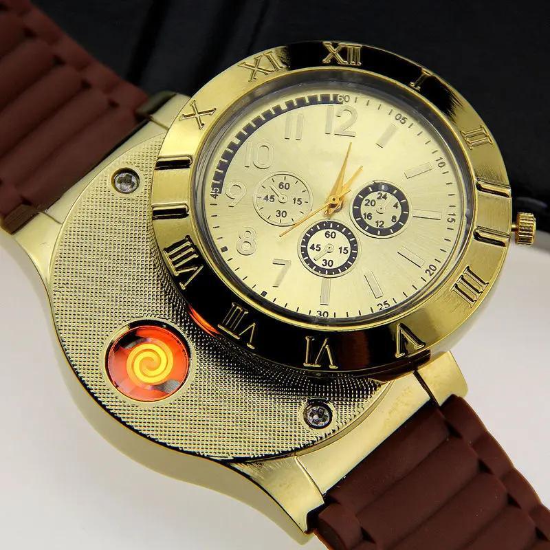 Lingkun Valentine's Day New Watch, Men's Casual Watch, Windproof Smoke Lighter Christmas Gift, Gift for Father, Anniversary Gift, Valentine's Day Gift
