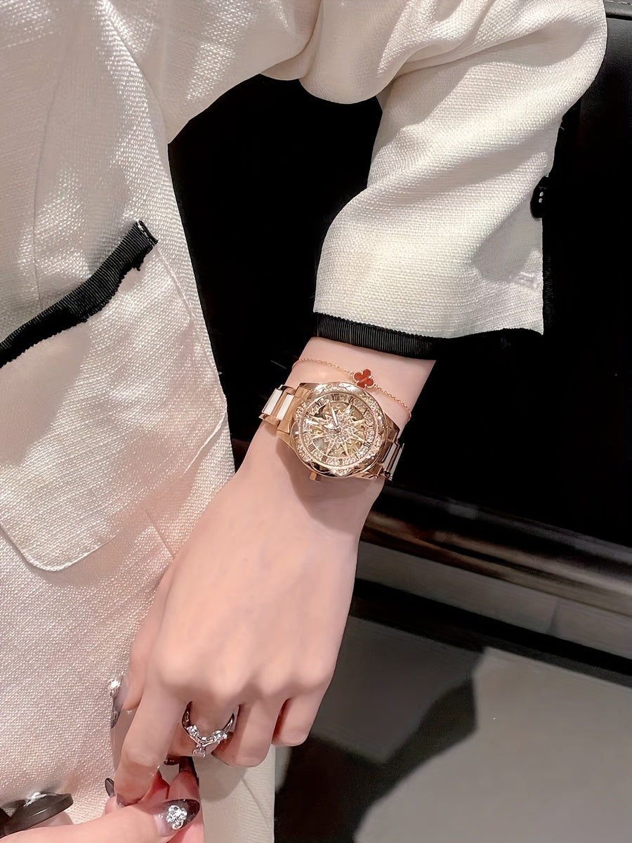 Elegant And Fashionable Women'S Watch, A Niche Trendy Sunflower Quartz Watch, Is Very Suitable For Daily Matching And Decoration Choices