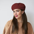 Sweet Cool Hot Denim Beret Female Niche Design Large Head Circumference Octagonal Hat Face Small Beret Hat