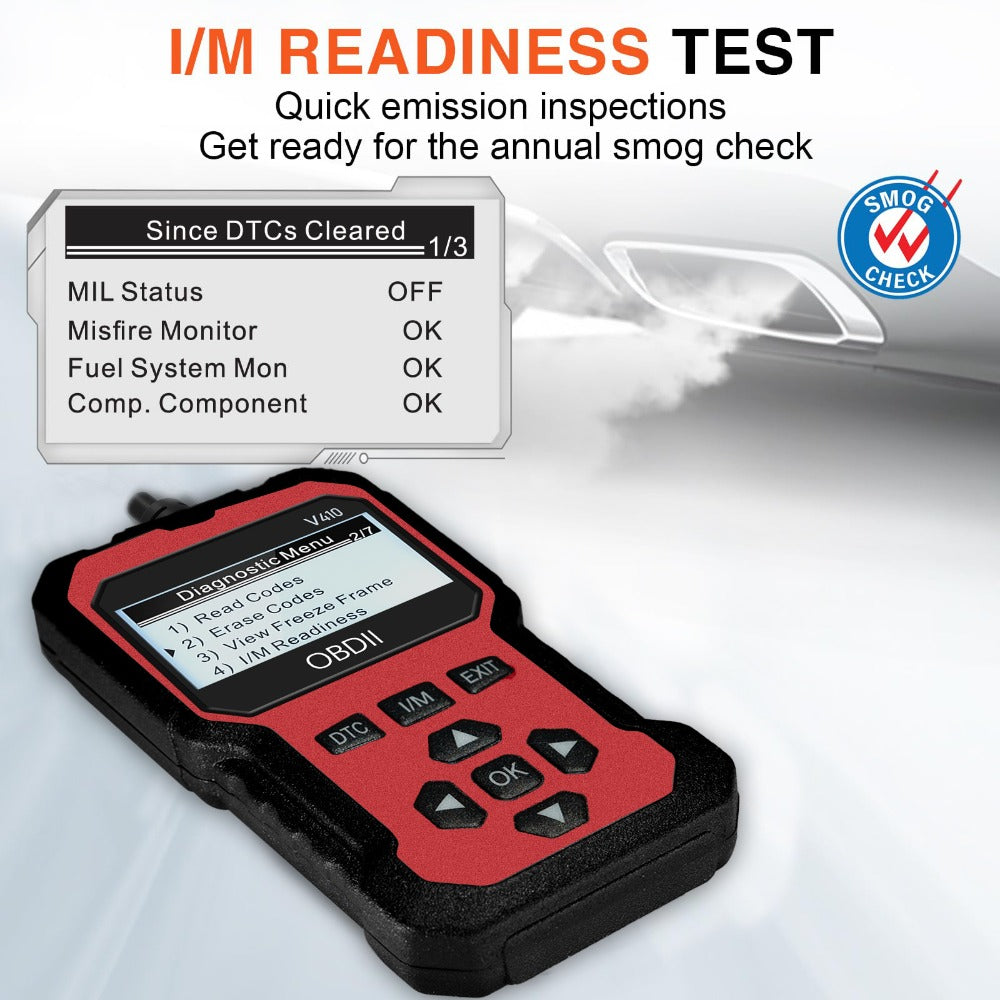 [OBD2 Scanner Tool] OBD2 Scanner Diagnostic Tool, Check Engine Code Reader OBD2 Scanner With Reset, I/M Readiness, Auto Check Engine Light Car Diagnostic Scan Tool For All OBDII Car Since 1996