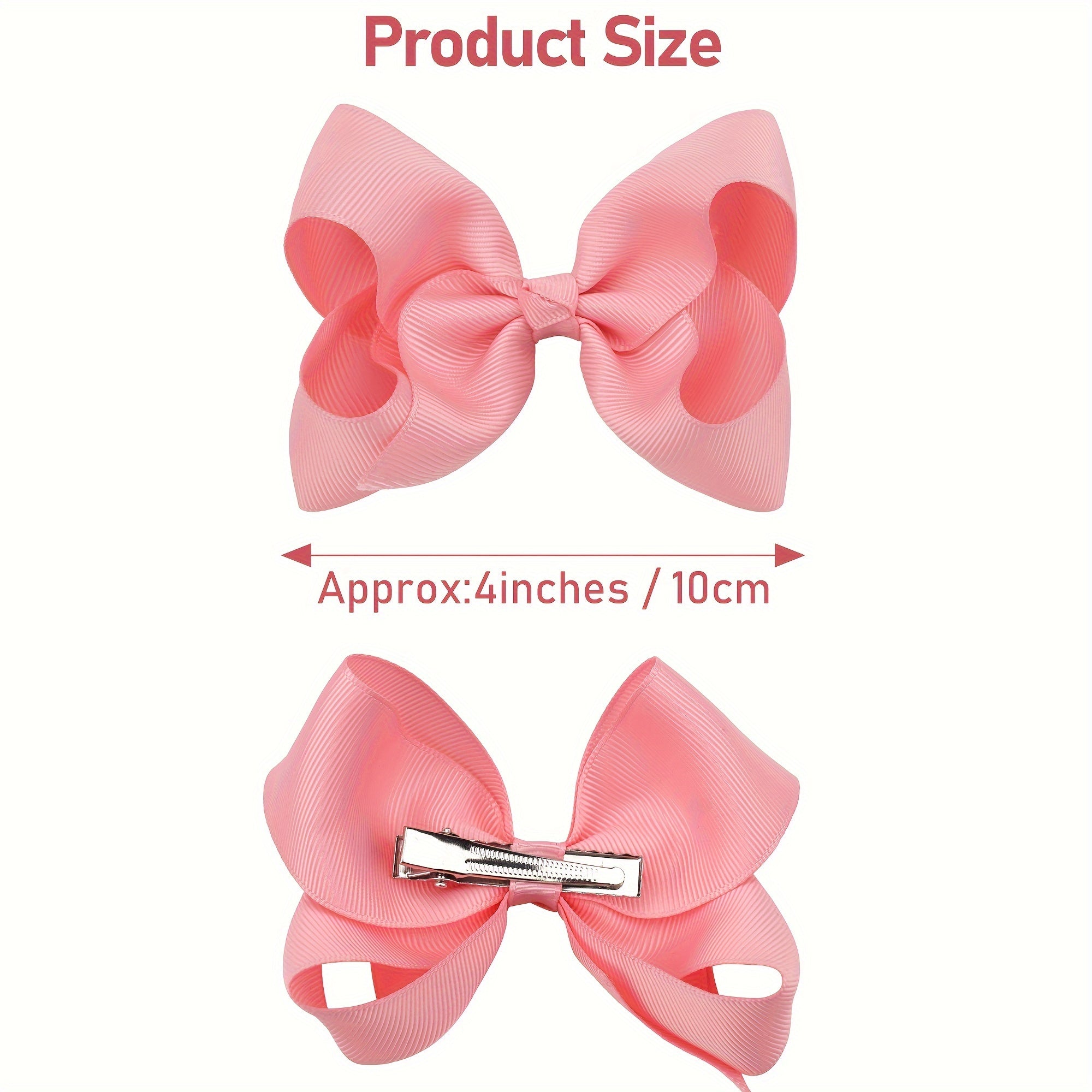 40pcs 4.5 Inch Hair Bows for Clips Grosgrain Ribbon Boutique Hair Bow Alligator Clips for Teens in Pairs