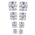 Magnetic Stud Earrings for Men And Women, Glossy Round Cubic Piercing-Free Hypoallergenic Stainless Steel Fake Ear Clips, Non-Slip No-Piercing Earring Backs