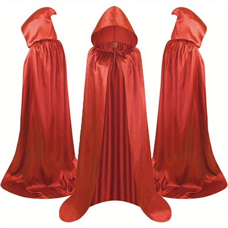 Halloween Hated Black Death Cape, 59.06inch, No Assembly/ Electricity Required, Festive Adult Party, Horror House, Carnival, Halloween Party Decoration Supplies, Gothic Style, Cosplay Lovers