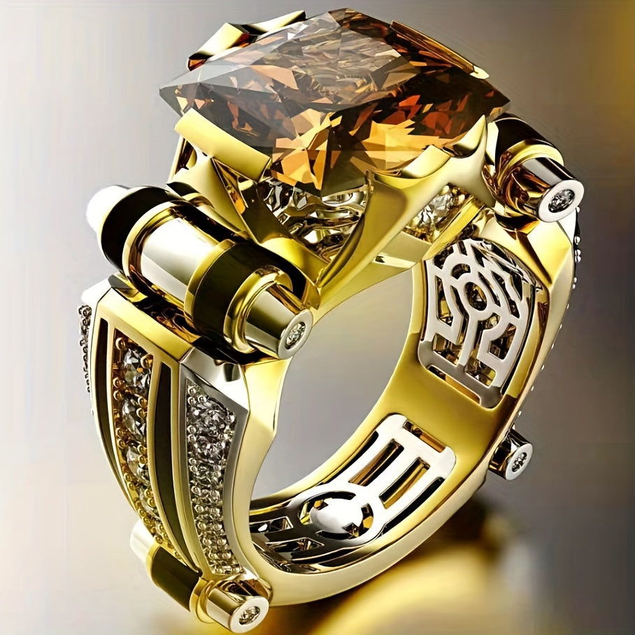 4pcs Set of Luxurious And Elegant Men'S Noble Gentleman Rings, Boyfriend'S Birthday Gift, Engagement Jewelry