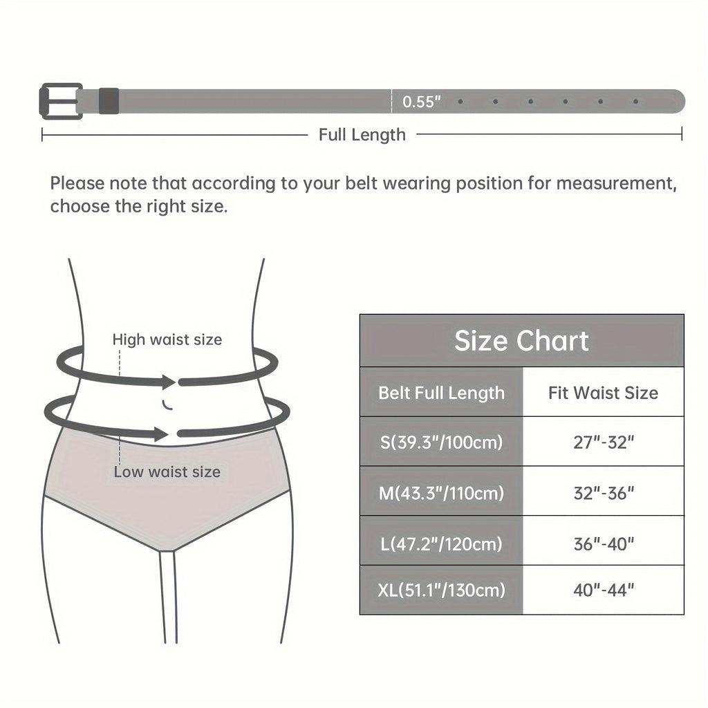 4pcs Tight Fitting Women'S Fashionable Sweet Dress with PU Belt, Jeans, Slim Waist Belt