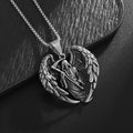 Men's 316L Stainless Steel Gothic Skull with Wings & Reaper Pendant - Heavy Duty Punk Jewelry Suitable for Concerts, Casual Attire & Reaper Events - 316L Stainless Steel Necklace