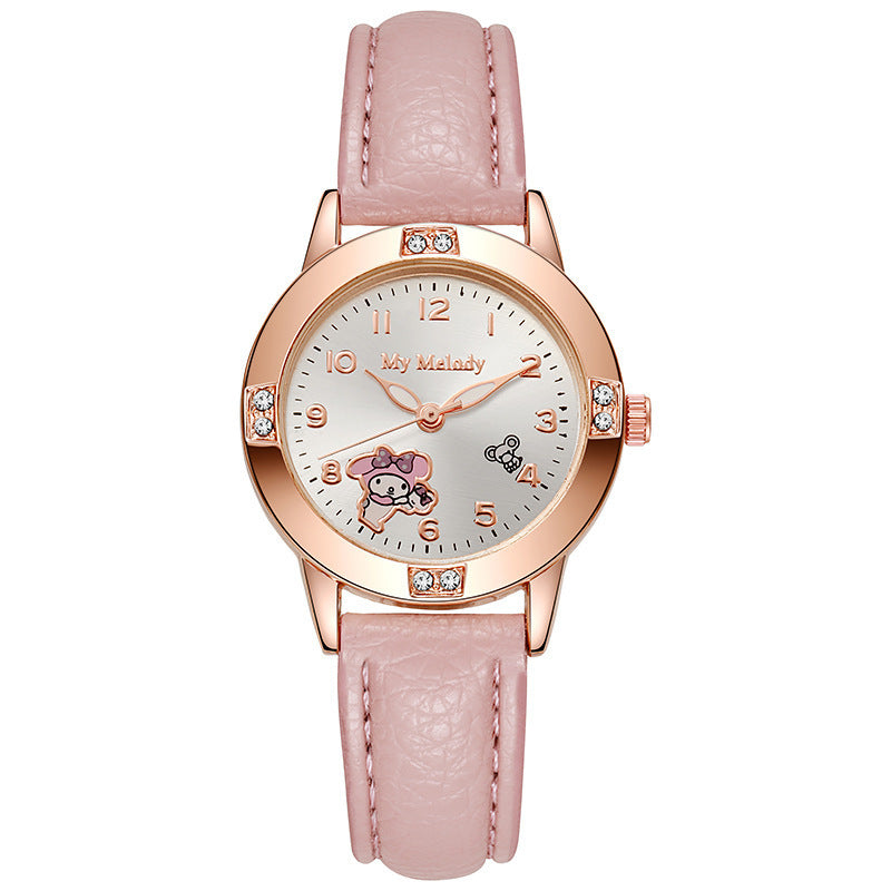 5pcs Of Hello Kitty Kuromi 'S Watches With Sanrio Cartoon Theme, A Set Of 5 Cute Sanrio 'S Watches That Can Be Freely Matched And Worn, Perfect As A Gift For Parties