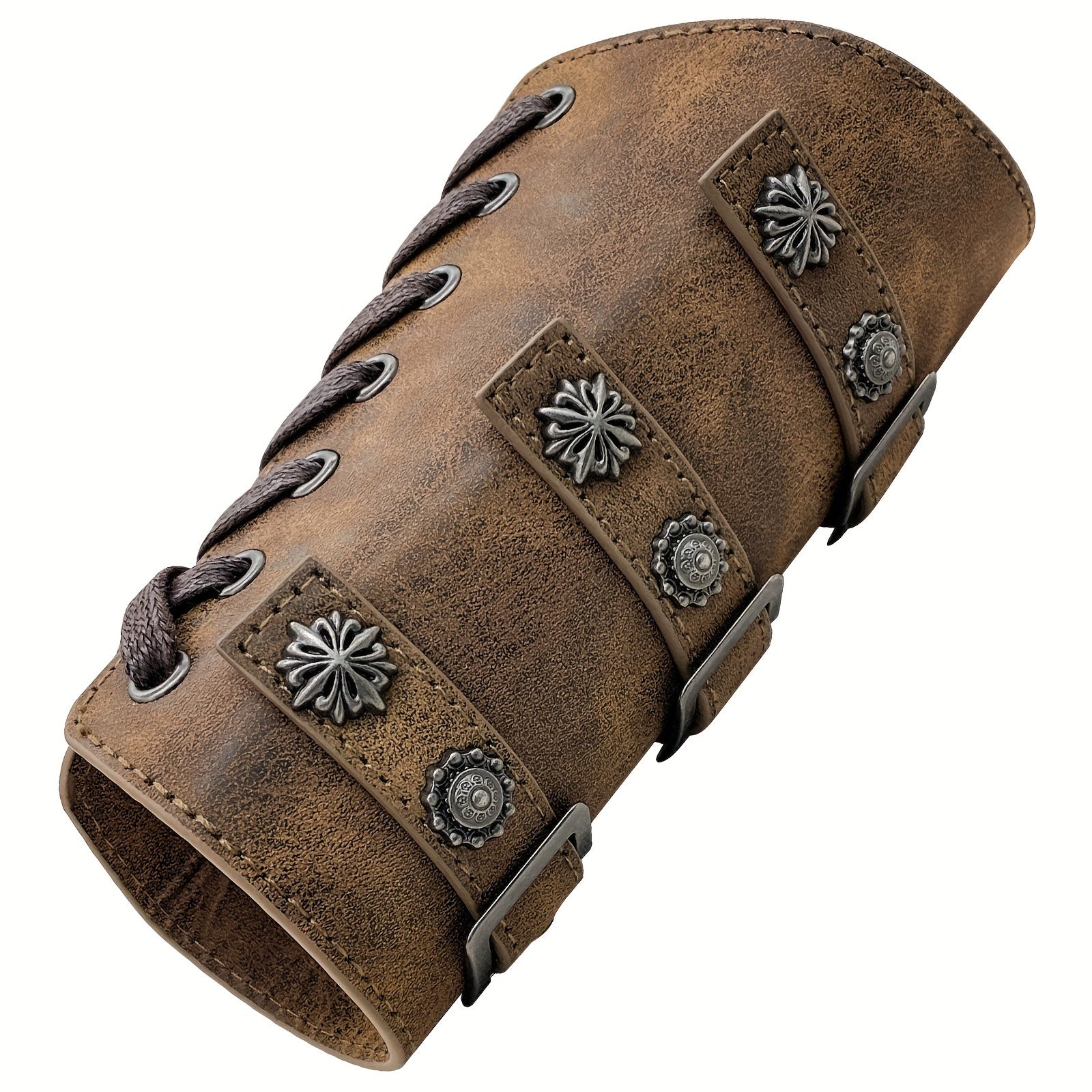 A Pair of Entirely Handcrafted Halloween-Themed Medieval Knight Wrist Guards for Cosplay And Stage Performances
