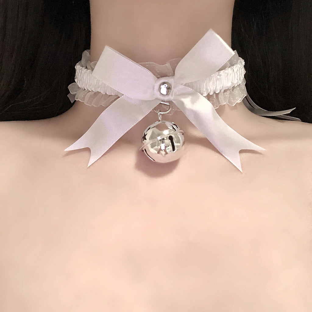 P-23 Cute bow bell neck ring