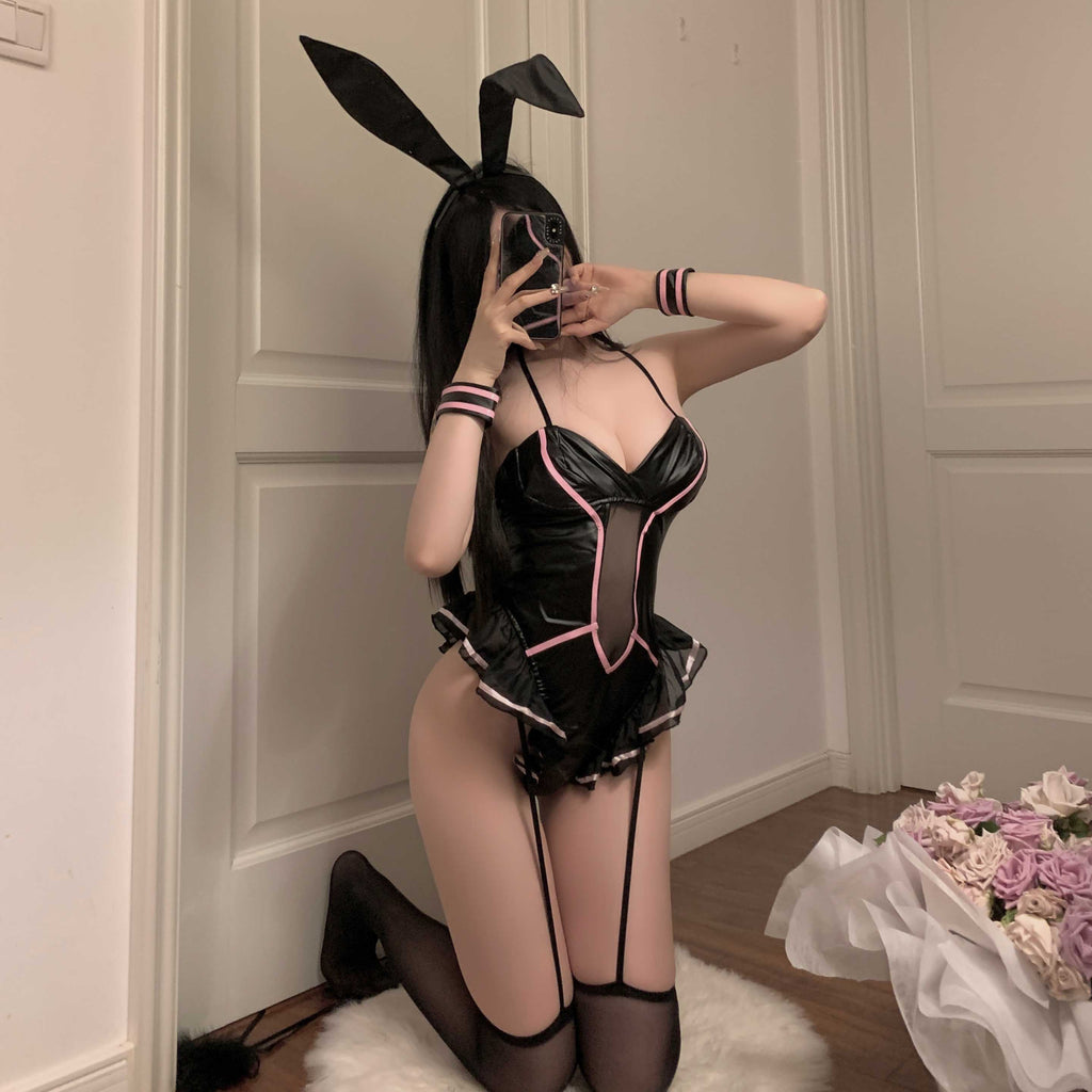lovingocean Y-4013 Dark style bunny girl suit