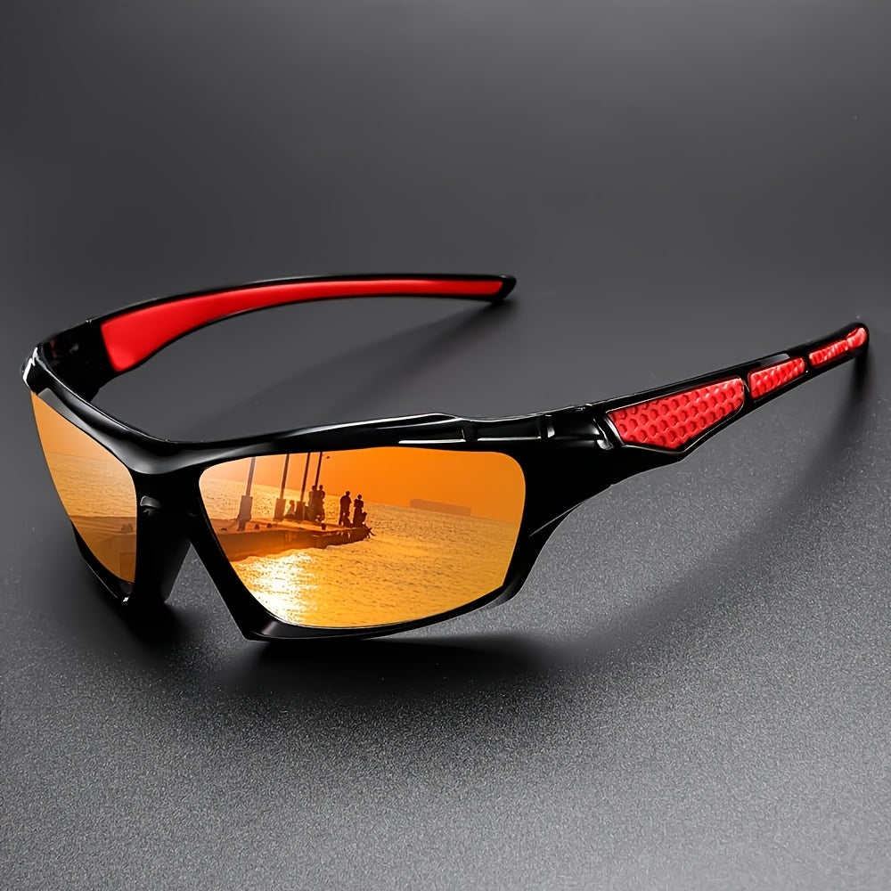 VIOLA MAG 5pcs Polarized, Men's Wrap Around Rectangular Protective Bicycle Driving Gl