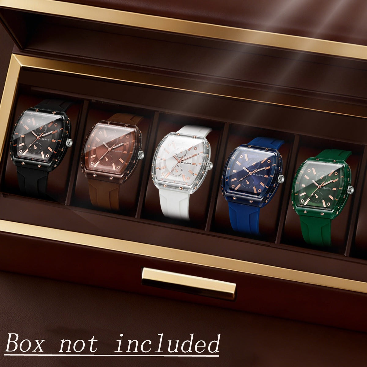 Set of 5 Fashion Men's Quartz Watches | Casual, Sports, Minimalist Style with Alloy Case and Silica Gel Strap Watches for Men, Non-rechargeable Button Battery Suitable for Daily Wear Ideal Choice for Gifts Wrist Watch Reloj Para Hombre.