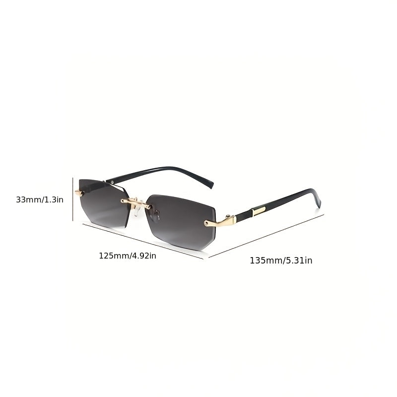 5pcs Frameless Gradient Glasses for Men & Women - Multi-Color (////) - Daily Wear, Parties, - No-Frame Accessories Suitable for Casual Style &