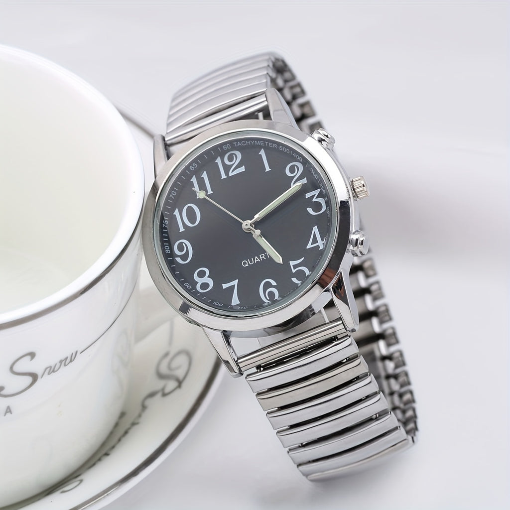 Women's Watch Casual Fashion Quartz Watch Luminous Analog Adjustable Stretchy Band Wrist Watch