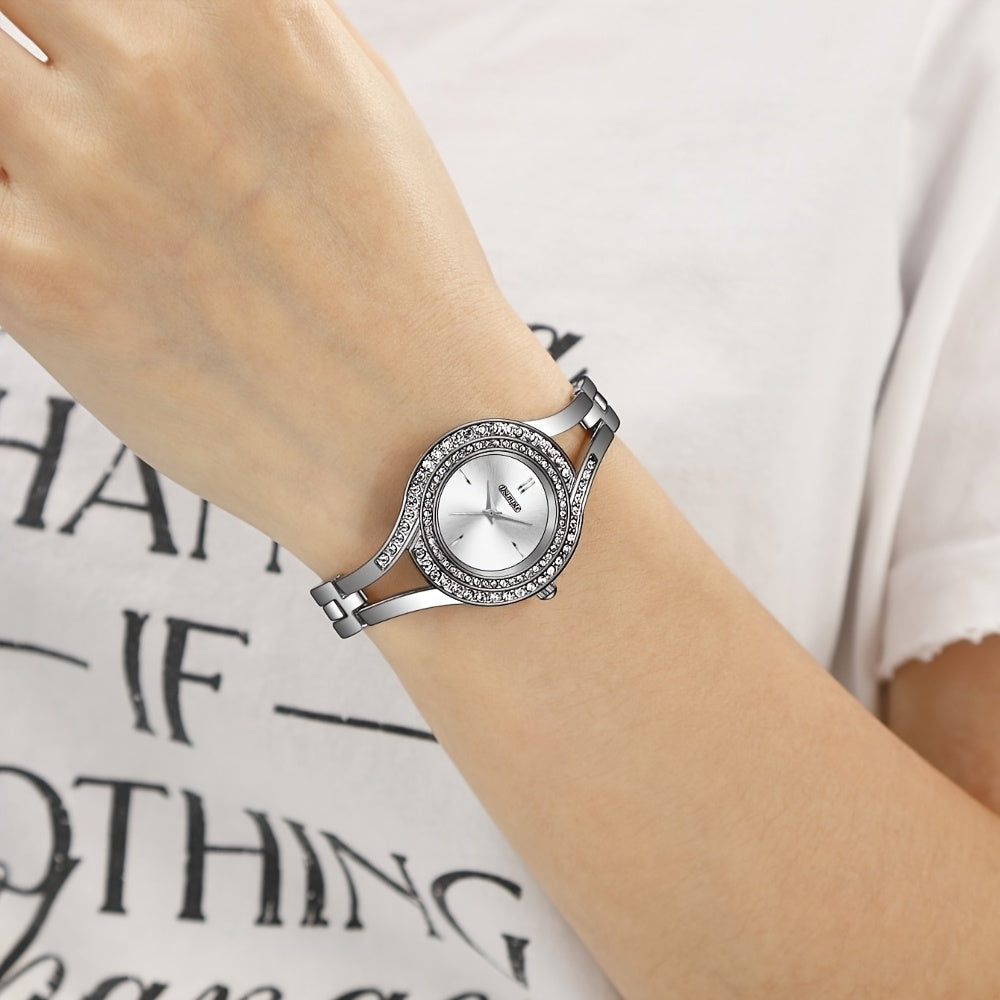 2pcs Women's Elegant Retro Watch Set - Luxury Heart Chain Quartz Watch with Rectangular Dial & Stainless, Court Style Analog Wristwatches for Easter, Wedding, or Casual Attire - Classic Timepiece Gift