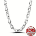 925 Sterling Silver, Thick O-Shaped Necklace, Suitable for Both Men And Women, Independently Designed by a Studio, an Unusual Accessory, Hypoallergenic, Anniversary, School Opening Gift, Perfect Valentine'S Day Gift, for Girlfriend, for Boyfriend