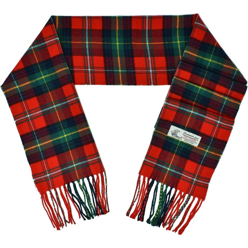 Scottish Stewart Tartan Plaid Luxurious Winter Scarf Soft Cashmere Feel 72"x12", Scottish Heritage Holiday Gift