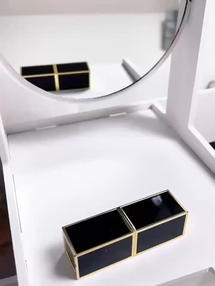 Jewelry Box, Dressing Table with Cat Ear Mirror, Perfect Choice for Home or Bedroom Organization, Durable Construction, Ideal for Birthdays, Christmas, and as a Gift.