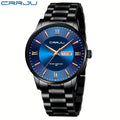 Men's Casual Stainless Steel Watch, Big Face Easy to Read Analog Quartz Watch with Day and Date, Classic Waterproof Roman Arabic Numerals Dial Dress Watch for Men, Golden Silvery Black Band