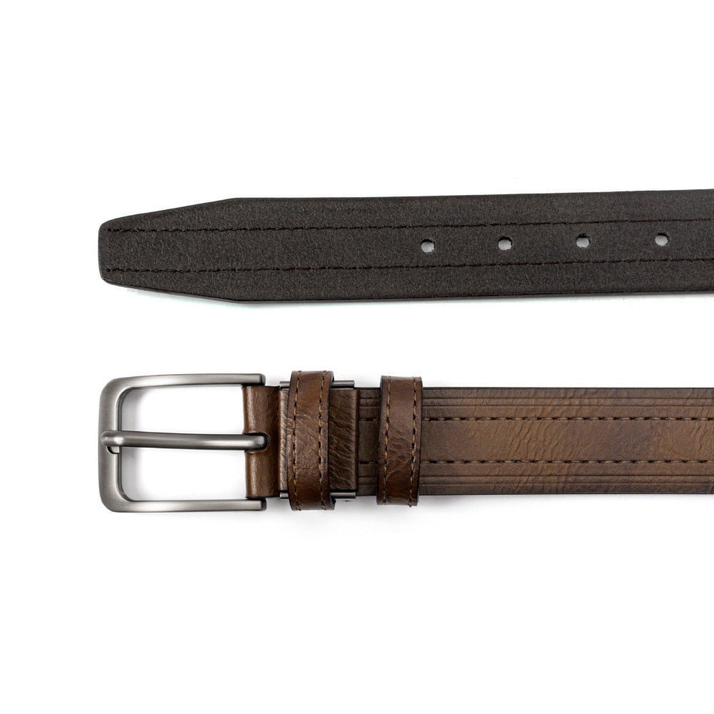 2pcs DOOPAI Men'S Leather Belt Pin Buckle Casual Cowhide Men'S Fashion Classic Vintage Jean'S Belts Gifts With Gift Box