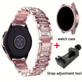 Suitable for Samsung Watch 4/5/6/7 Watch Straps Full of Rhinestones, Fashionable And Bright Watch Straps Single Row Rhinestone Protective Case And Watch Remover 40Mm 44Mm