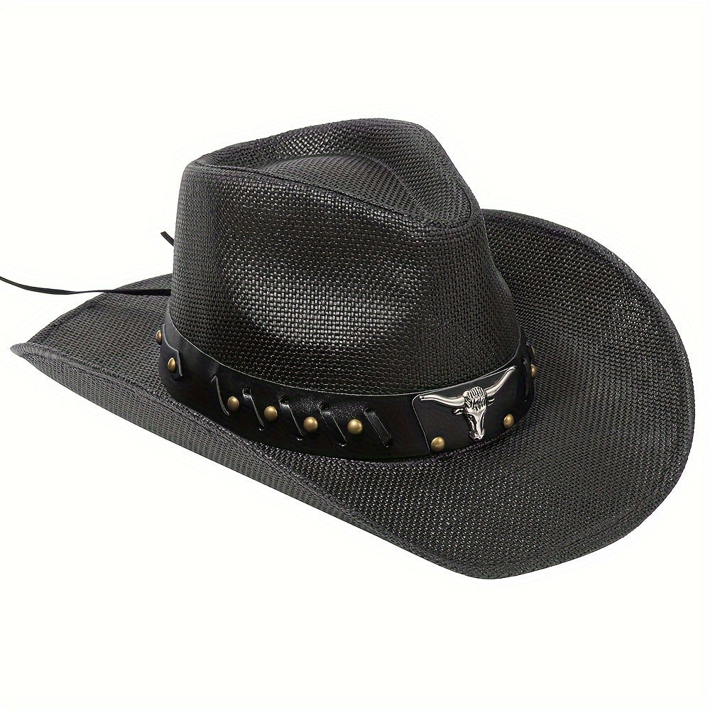 Men & Women's Straw Cowboy Hat W/Hat Band