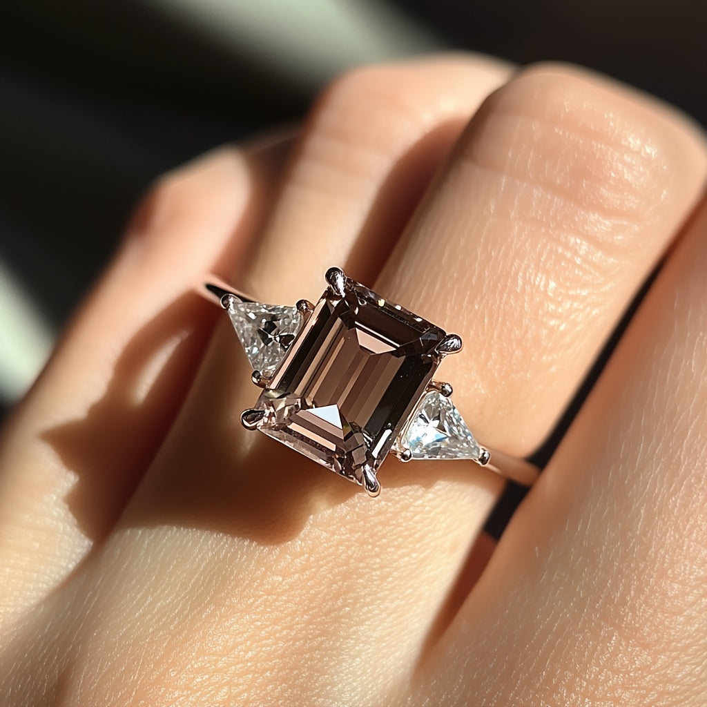 Elegant 925 Sterling Silver Ring Set with Synthetic Synthetic Zirconia, 3 Carats, Suitable for Parties, Anniversaries, And Special Occasions, Luxurious Festive Design, Daily Wear, Everyday Jewelry.Women's Jewelry.Total Weight Of The Product (4.2g)