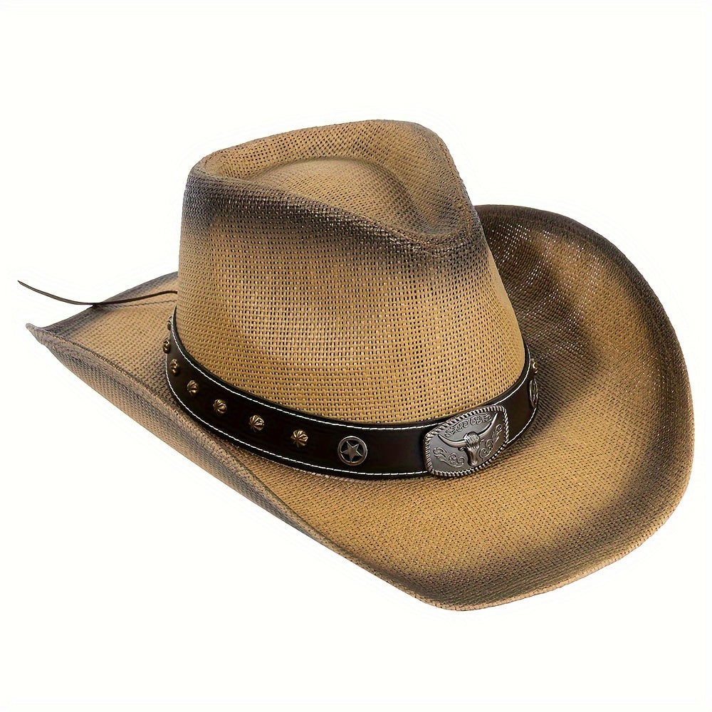 Men & Women's Straw Cowboy Hat W/Hat Band