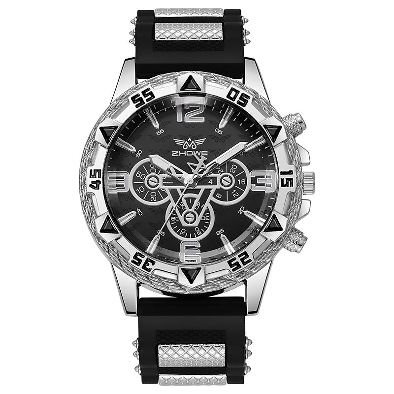 4pcs/set Men's Sporty Quartz Watches - Alloy Case & Silicone Strap, Analog Round Face Watches Suitable for Men, Casual & Business Watches, Affordable Multi-Watch