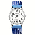 Jewelrywe Men Women Elastic Soft Nylon Sport Band Quartz Watch 22mm Braided Loop Band Strap Adjustable