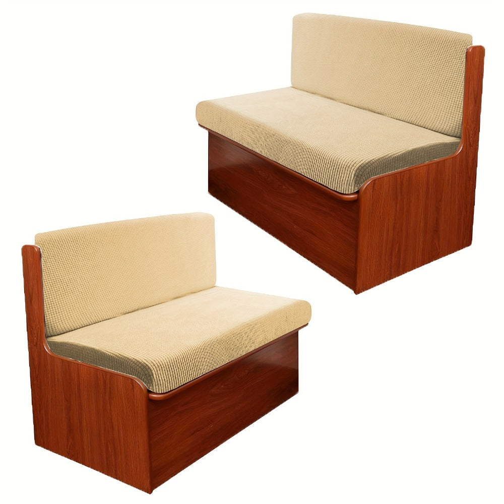 4pcs RV Dinette Cushion Covers, Stretch Jacquard RV Sofa Cushion Covers, Machine Washable, Dustproof Anti-Pet Hair RV Backrest Seat Cover Sofa Slipcovers for Booth Seats RV Camper Van Car Bench Protective Decor, Without Battery
