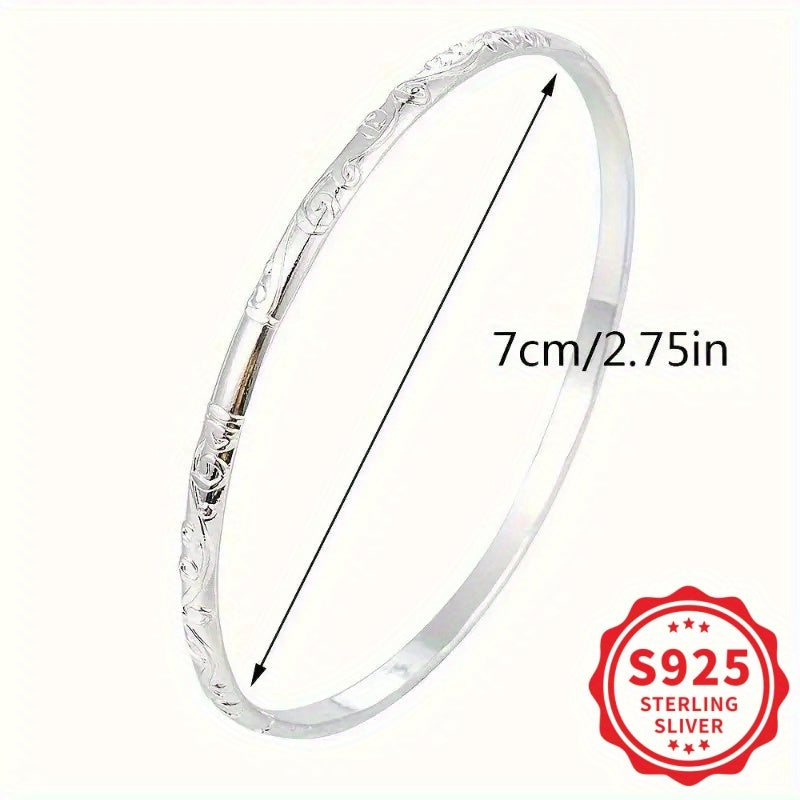 5pcs Set of 925 Sterling Silver Geometric Bracelet for Women, Easy Style Jewelry, Suitable for Daily Wear, Not Easily Allergic, Mother'S Day Gift
