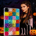 A Set of 1500 Vibrant And Lightweight Rubber Bands for Hair, Perfect for Different Hairstyles. It Comes with 6 Hair Tools And Colorful Additions, Making It Ideal for Parties And Budget-Friendly