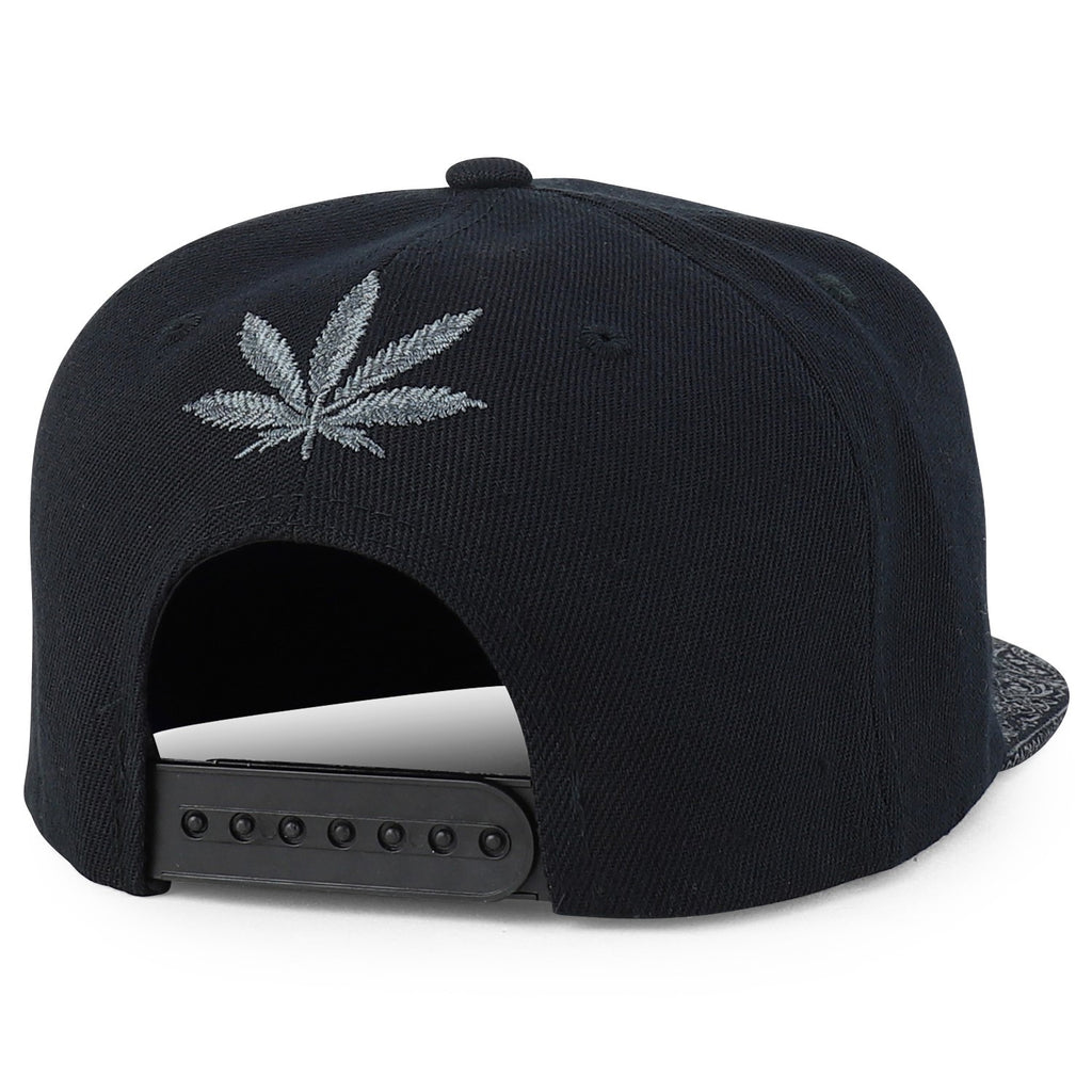 Rasta MJ Leaf 3D Embroidered Flat Bill Snapback Cap