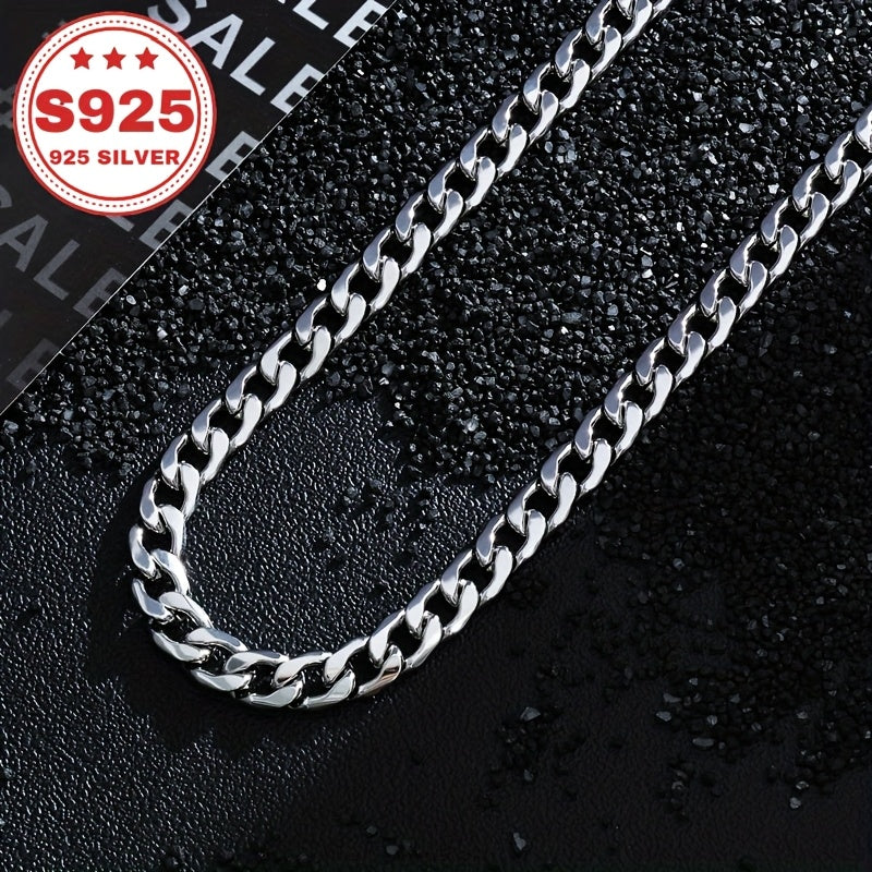 8mm 925 Cuban Link Chain, Classic Cuban Link Design, Exquisite and Stylish, Available in Multiple Sizes, the Perfect Gift for a Lover, Family, or Friend