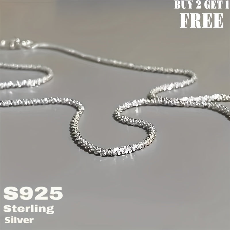 1pc Of 925 Sterling Silvery Sparkling Minimalist Necklace for Men And Women, Sky Star Necklace, Fashionable And Simple Design, Wear It to Make You Dazzling, A Perfect Gift for Lovers And Parents, Comes with A Gift Box, Buy 2 Get 1 Free